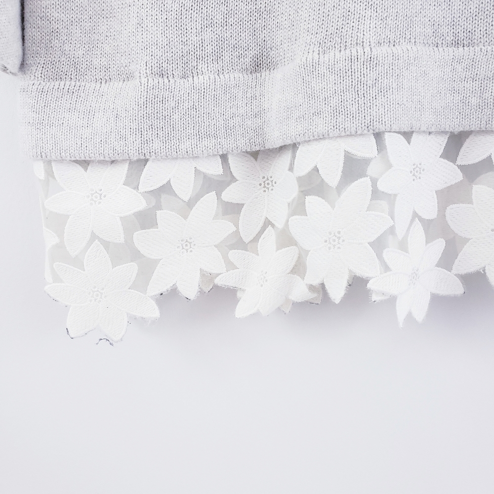 🚫SOLD🚫 J. Crew Floral Lace Trim Wool Sweater - Picture 5 of 8